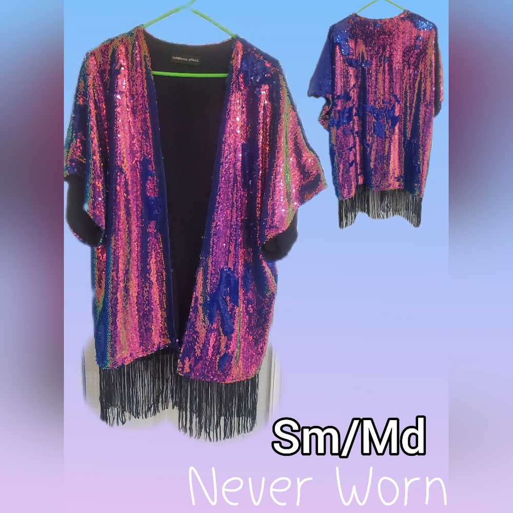 Sequin Fringe Jacket